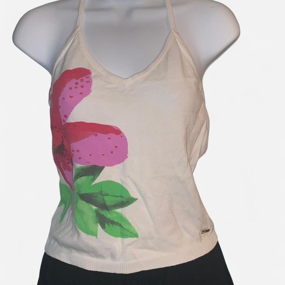 Vintage Y2K Tommy Hilfiger Floral Halter Top - Size M - Picture 1 of 5
